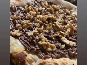 Pizza Chocolate com Nozes