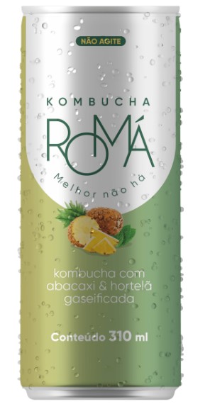 Kombucha Abacaxi com Hortela